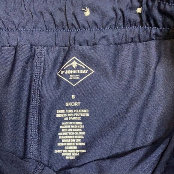 Saint John’s Bay Women’s Golf Casual Athletic Belted Skort American Navy Size SM - Picture 3 of 5